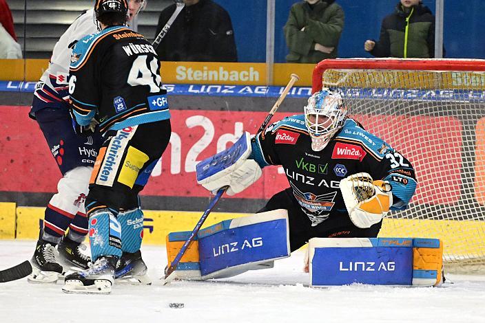  Tormann Rasmus Tirronen (Steinbach Black Wings Linz) Win2Day ICE Hockey League,  Steinbach Black Wings Linz vs Tiwag Innsbruck - Hydro Fehervar AV 19