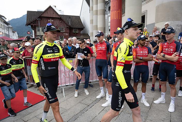 Moran Vermeulen (AUT, Team Vorarlberg), Colin Chris Stüssi (SUI, Team Vorarlberg) 72. Tour of Austria, Präsentation der Teams, Dornbirn
