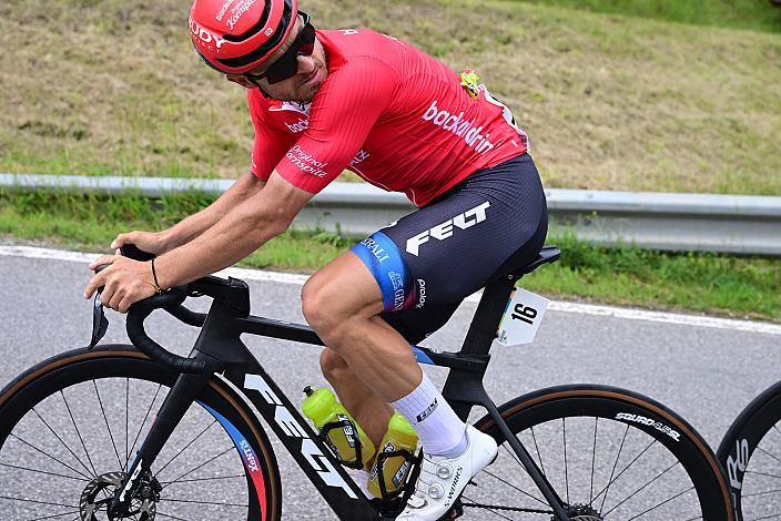 Im Roten Trikot des Besten Österreichers Daniel Federspiel (AUT, Team Felt - Felbermayr), St. Florian - Höss, Hinterstoder , 14. Int. Raiffeisen OÖ-Radrundfahrt UCI Kat. 2.2