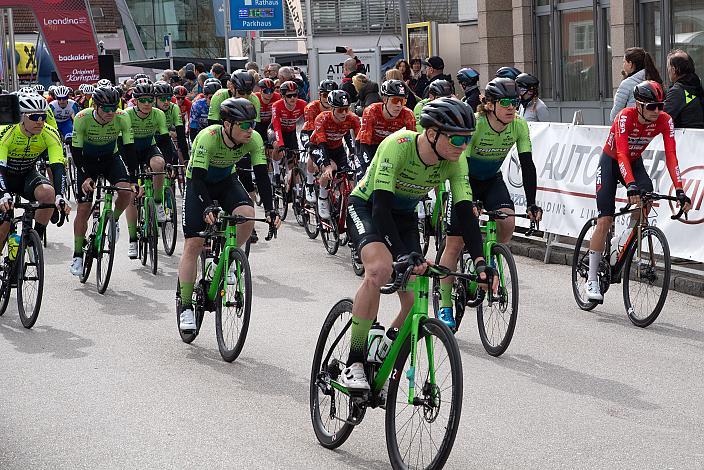 Jaka Primozic (SLO, Hrinkow Advarics) und das Team Hrinkow Advarics Herren Elite, U23, Radliga, 62. Radsaison-Eröffnungsrennen Leonding, Oberösterreich 