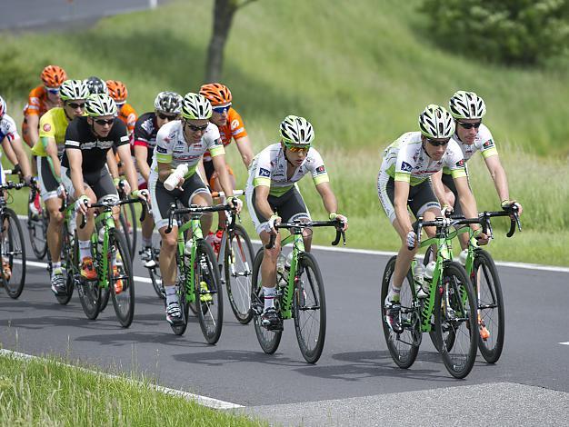 Das Team Vorarlberg an der Spitze des Feldes, 2. Etappe, Linz - Aigen/Schlaegl
