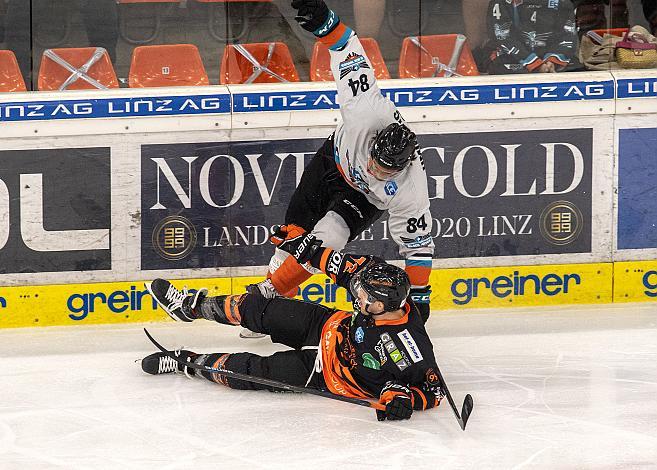 Dragan Umicevic (Black Wings 1992), Kevin Moderer (Graz 99ers) Black Wings Linz vs Graz 99ers, Eishockey, Testspiel