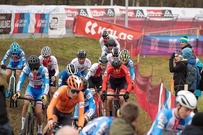 David Preyler (AUT, Team Österreich) Junioren, UCI Cyclocross World Cup, Tabor CZ 