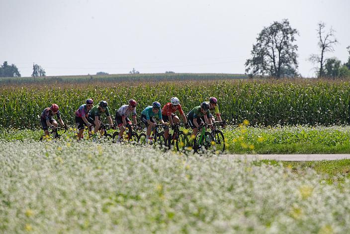 Die Ausreisser mit Jonas Schmeiser (GER, Auto Brosch Kempten), Lukas Meiler (GER, Team Vorarlberg), Filippo Fortin (ITA, Maloja Pushbikers), Linus Rosner (GER, Santic - Wibatech), Road Cycling League Ranshofen, OÖ