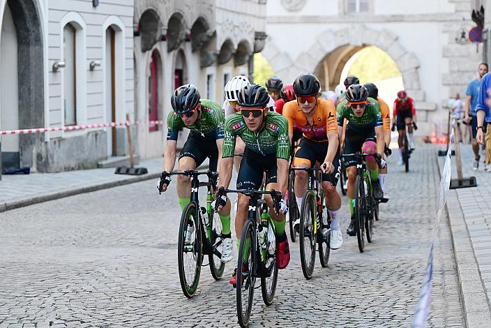 Riccardo Zoidl (AUT, Hrinkow Advarics) an der Spitze des Feldes, 27. Int. ASVÖ - HRINKOW City Kriterium Steyr, Herren Elite, ÖRV, Radsport, Mountainbike, ELITE Rennrad