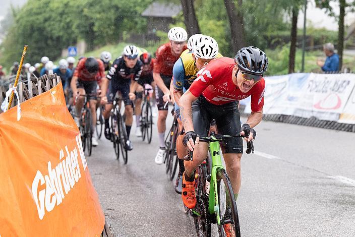 Jaka Primozic (SLO, Hrinkow Advarics) im Roten Trikot des Liga Führenden, 24. Int. Braunauer Radsporttage um den Preis der Firma BORBET Austria Radsport, Cycling League Austria, Herren Radliga