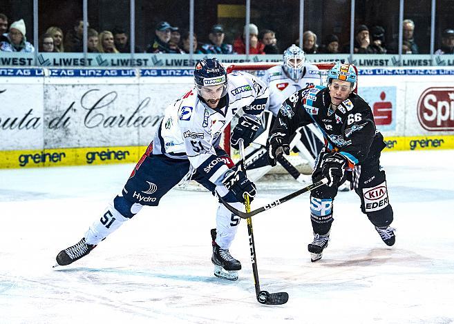 Timothy Campbell (Hydro Fehervar AV 19), Stefan Gaffal (EHC Liwest Black Wings Linz), Eishockey,  EHC Liwest Black Wings Linz vs AV 19 Szekesfehervar