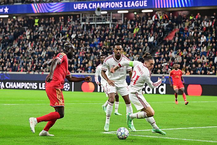 Samuel Adeniran (LASK), Kostas Tsimikas (FC Liverpool), UEFA Champions League, 2026 - 2027