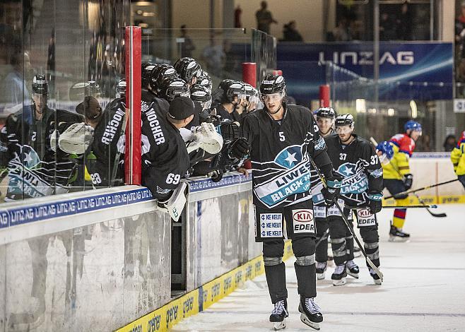 Raphael Wolf (EHC Liwest Black Wings Linz) Testspiel, EHC Liwest Black Wings Linz vs CEZ Motor Ceske Budejovice