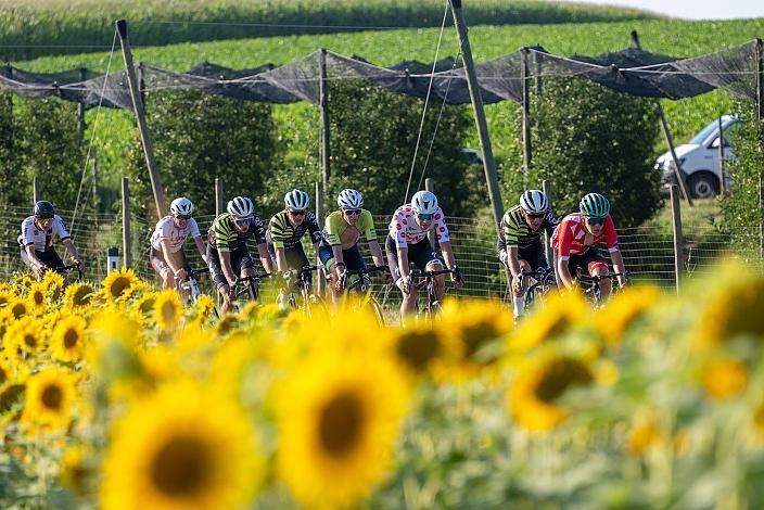 Die Ausreisser mit 3. Platz Benjamin Eckerstorfer (AUT, Team Österreich), Viggo Moore (USA, Lux/CTS p/b Specialized) Etappensieger, 2. Platz Frank Aron Ragilo (EST, Cannibal Team), 1B Etappe Int. "Keine Sorgen" Junioren Rundfahrt UCI Kat. 2.1 MJ