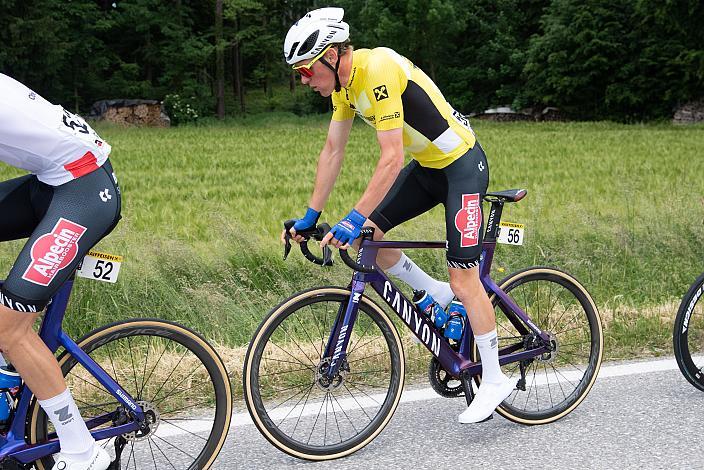 Im Gelben Trikot des Gesamtführenden Timo Kielich (BEL, Alpecin-Deceuninck Development Team), 3. Etappe St.Florian/Asten  - Hinterstoder, Int. Raiffeisen Oberösterreich Rundfahrt UCI Kat. 2.2