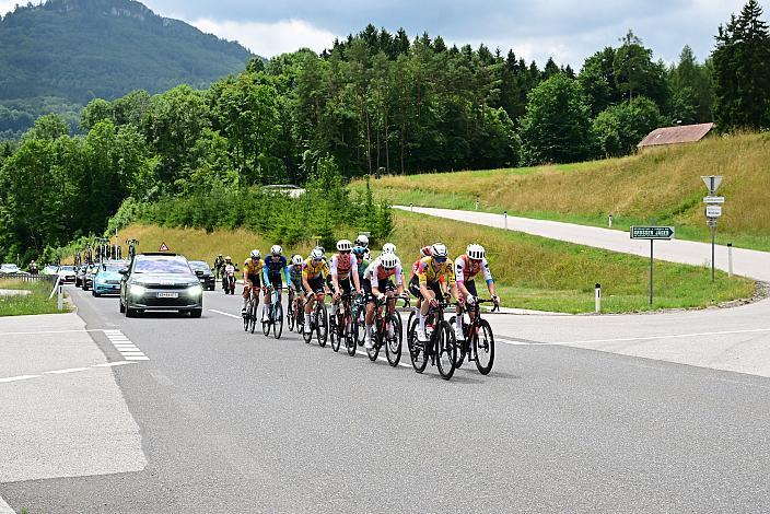 Die Ausreissergruppe bei Grünburg, Emanuel Zangerle (AUT, Team Vorarlberg), Alexander Konychev (ITA, Team Vorarlberg), 1. Etappe Steyr -  Steyr, Tour of Austria, Steyr Austria