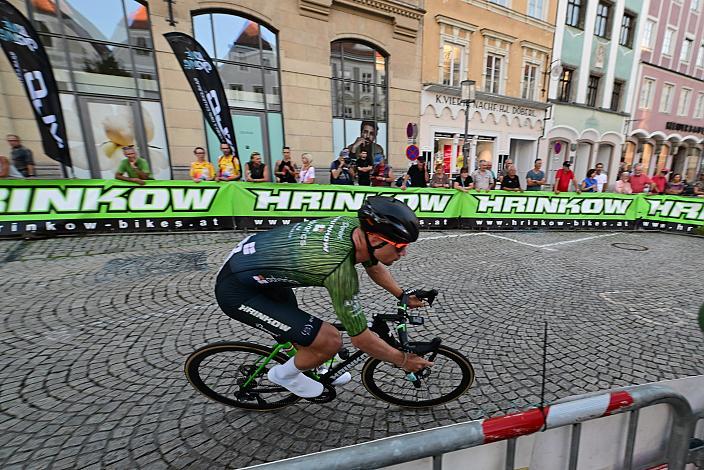 Loic Bettendorff (LUX, Hrinkow Advarics) gewinnt in Steyr, 27. Int. ASVÖ - HRINKOW City Kriterium Steyr, Herren Elite, ÖRV, Radsport, Mountainbike, ELITE Rennrad