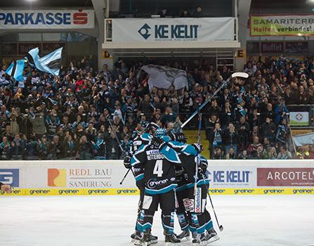 Linz feiert, EHC Liwest Black Wings Linz vs HC Orli Znojmo