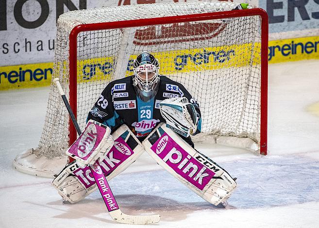 Tormann Michael Ouzas (EHC Liwest Black Wings Linz), EHC Liwest Black Wings Linz vs EKHL Medvescak Zagreb
