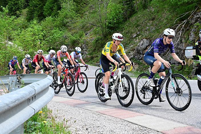 Im Gelben Trikot der Gesamtführenden Liv Wenzel (LUX, Team Luxembourg), Rahel Aschwanden (SUI, Spar CTO Woman), Ybbsitz - Hochkar, Sportland NÖ women tour