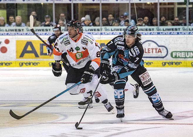 Brian Lebler (EHC Liwest Black Wings Linz), Andre Lakos (Moser Medical Graz 99ers)  EHC Liwest Black Wings Linz vs Moser Medical Graz 99ers