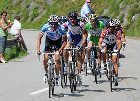 Paco Wrolich Team Milram vor Harald Starzengruber, Team Union Raiffeisen Tirol und Harald Totschnig Team Tyrol