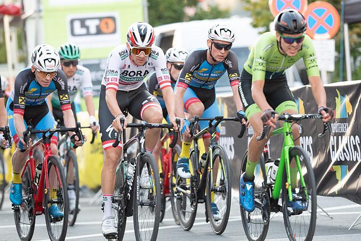 v.l. Daniel Lehner (AUT, Team Felbermayr Simplon Wels), Patrick Konrad (AUT, Bora - Hansgrohe) Innenstadtkriterim Wels, Radsport, Kriterium