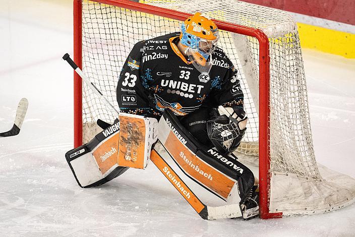 Tormann Thomas Höneckl (Steinbach Black Wings Linz)  Steinbach Black Wings Linz vs EC Red Bull Salzburg. Runde 32, ICE Hockey League, Steinbach Black Wings Linz, Linz AG Eisarena