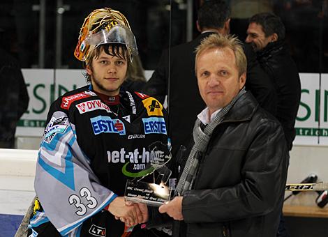 Lorenz Hirn Liwest Black Wings Linz Spieler des Abends vs. Moser Medical Graz 99ers