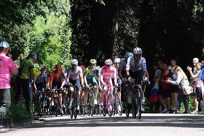 Tadej Pogacar (SLO, UAE Team Emirates) im Rosa Terikot des Gesamtführenden des 107. Giro d Italia, Stage 20, Alpago - Bassano del Grappa, km 184