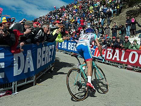 Franco Pellizotti, ITA (#21, Team Androni), Bergankunft Monte Zoncolan