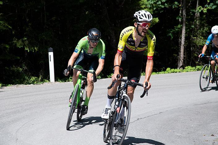 Alexis Guerin (FRA, Team Vorarlberg), Etappen und Gesamtsieger Rainer Kepplinger (AUT, Hrinkow Advarics)  St.Florian, Asten - Resort Hinterstoder, Höss, Int. Raiffeisen Oberösterreich Rundfahrt UCI Kat. 2.2
