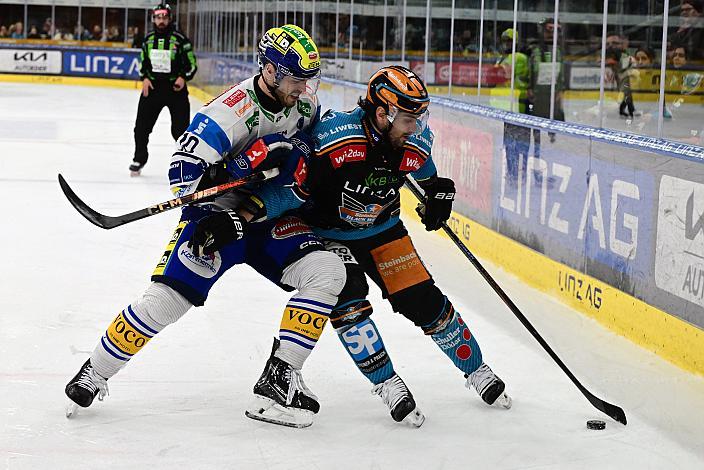 Thomas Vallant (EC iDM Wärmepumpen VSV), Marcel Witting (Steinbach Black Wings Linz) Win2Day ICE Hockey League,  Steinbach Black Wings Linz vs EC iDM Wärmepumpen VSV,  Linz AG Eisarena 