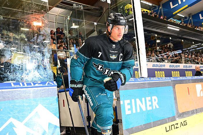 Brian Lebler (Steinbach Black Wings Linz) Testspiel Steinbach Black Wings Linz vs Straubing Tigers, Linz AG Eisarena 
