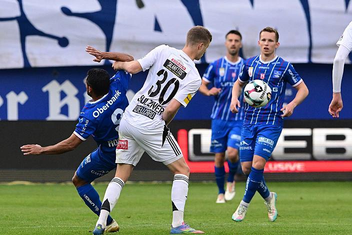 Ronivaldo Bernardo Sales (FC Blau-Weiß Linz), Marco Sulzner (RZ Pellets WAC), Nico Maier (FC Blau-Weiß Linz), Blau Weiss vs Wolfsberger AC , Bundesliga Meitserrunde, 2025 - 2026