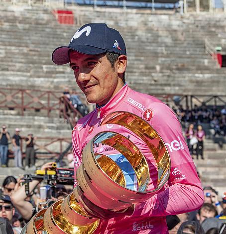 Richard Carapaz (ECU, Movistar Team) Girosieger 2019, Giro d Italia, Radsport, 102. Giro d Italia - 21. Etappe Zeitfahren