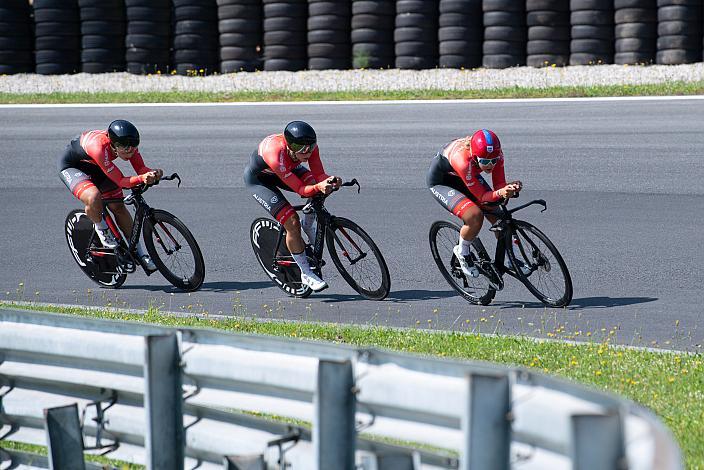 Sarah Rijkes (AUT, Ceratizit WNT Pro Cycling Team), Christina Schweinberger (AUT, Doltcini - Van Eyck Sport) , Kathrin Schweinberger (AUT, Doltcini - Van Eyck Sport), Teamzeitfahren MYGYM Master Race am Salzburg Ring, Zeitfahren, ÖRV RadLiga, Radsport, Radliga, ÖRV, Damen Elite, 