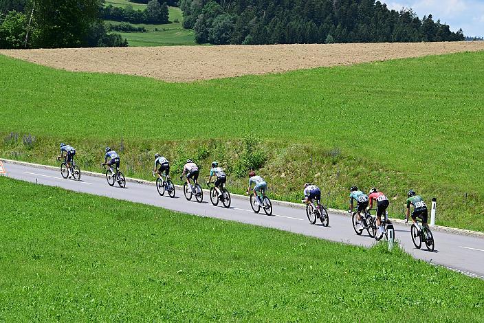 Die Ausreisser mit Viktor Soenens (BEL, Soudal - Quickstep Devo Team), Richard Riska (SVK, Hrinkow Advarics), Emanuel Zangerle (AUT, Team Vorarlberg), Milan Kadlec (CZE, Team Elkov Crypto4me), Otto van Zanden (NED, Azerion  - Villa Valkenburg), Manuel Oioli (ITA, Swatt Club, Key Locke (USA, Team USA), Eric Meinberg (GER, Benotti Berthold), 4. Etappe Aigen - Schlägl - Aigen - Schlägl, Oberösterreich Rundfahrt