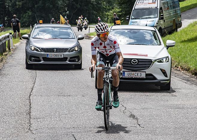 Etappensieger und Gesamtsieger Marco Brenner (GER, Auto Eder Bayern) mit Jakob Knudsen (DEN, Int. UCI-Kommissar)  3. Etappe Bad Wimsbach - Gmundner Berg, OberÃ¶sterreich Junioren Rundfahrt