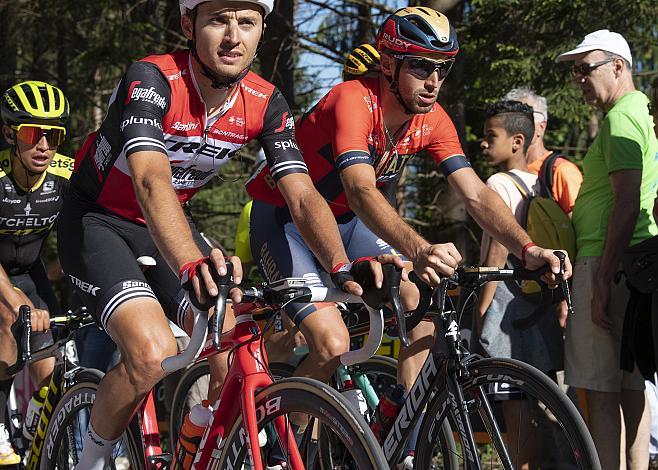 v.l. Gianluca Brambilla (ITA, Trek - Segafredo), Antonio Nibali (ITA, Bahrain Merida Pro Cycling Team),   Giro, Giro d Italia, Radsport, 102. Giro d Italia - 20. Etappe