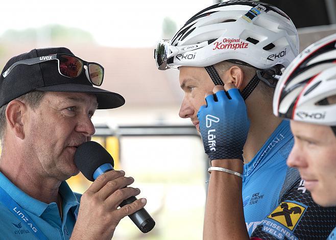 Walter Ameshofer (LRV OÃ– Vize PrÃ¤sident), Matthias Krizek (AUT, Team Felbermayr Simplon Wels) 3. Etappe Traun - Ternberg, Radsport 10. Int. OOE Rundfahrt  