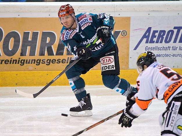 Andy Hedlund, Linz und Francis Lemieux, Graz EHC Liwest Black Wings Linz vs MOSER MEDICAL GRAZ99ers