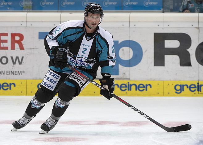Aaron Brocklehurst (EHC Liwest Black Wings Linz) Eishockey Testspiel, EHC Liwest Black Wings - CEZ Motor Ceske Budejovice