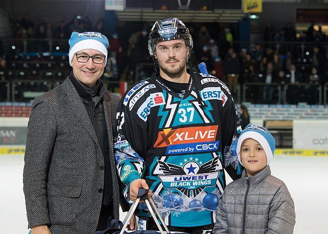 Spieler des Abends Andreas Kristler (EHC Liwest Black Wings Linz) EHC Liwest Black Wings Linz vs EC Red Bull Salzburg