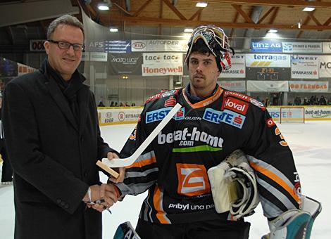 Spieler des Abends Alex Westlund Liwest Black Wings Linz HK Acroni Jesenice