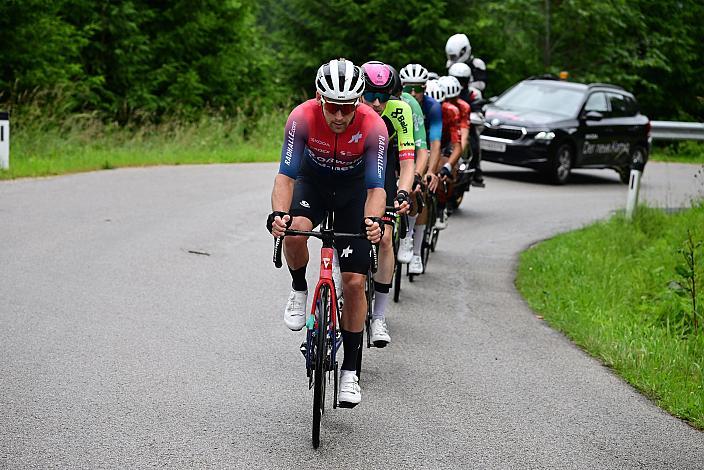 Die Ausreisser mit Theo Reinhardt (GER, Rad-Net Osswald), Lukas Meiler (GER, Team Vorarlberg), Nils Sinschek (NED, Parkhotel Valckenburg), Tim Wafler (AUT, Tirol Cycling Team), Simen Evertsen-Hegreberg (NOR, Tirol KTM Cycling Team), Andre Drege (NOR, Team Coop - Repsol), St. Florian - Höss, Hinterstoder , 14. Int. Raiffeisen OÖ-Radrundfahrt UCI Kat. 2.2
