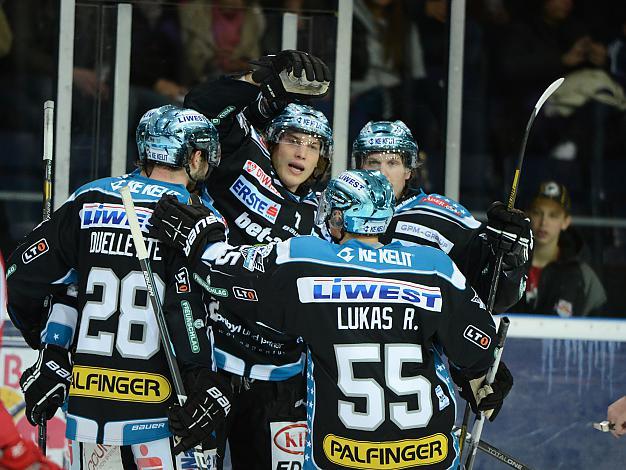 Brian Lebler, Linz, feiert, Red Bull Salzburg vs Liwest Black Wings Linz