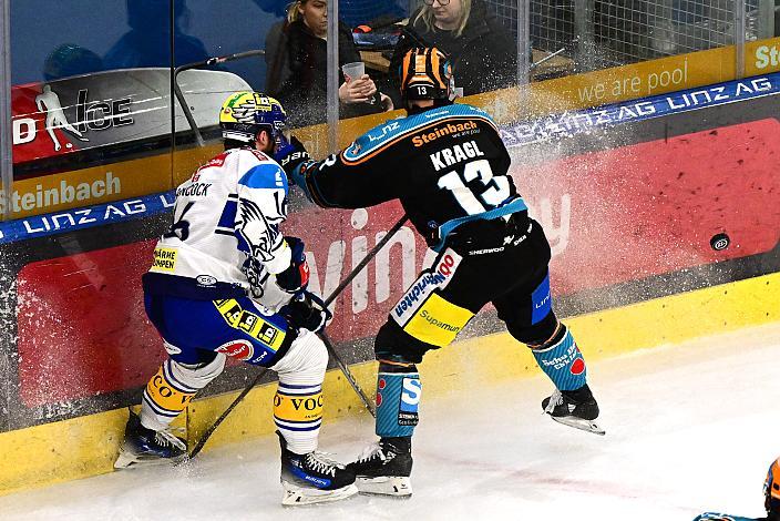  Kevin Hancock (EC iDM Wärmepumpen VSV), Gerd Kragl (Steinbach Black Wings Linz) Win2Day ICE Hockey League,  Steinbach Black Wings Linz vs  EC VSV,  Linz AG Eisarena 