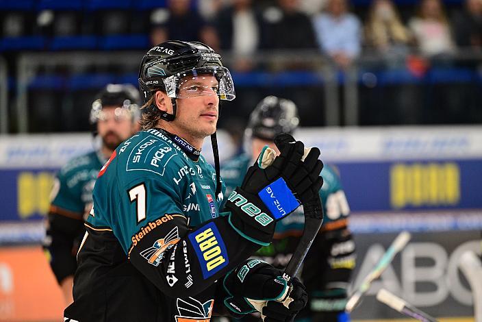 Brian Lebler (Steinbach Black Wings Linz) 2. Runde ICE, Steinbach Black Wings Linz vs Milano Hockey Club, Linz AG Eisarena 