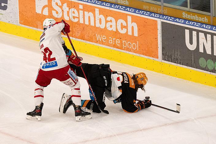 Roc Tikar (EC KAC), Kai Kantola (Steinbach Black Wings Linz) Steinbach Black Wings Linz vs EC KAC, bet-at-home ICE Hockey League