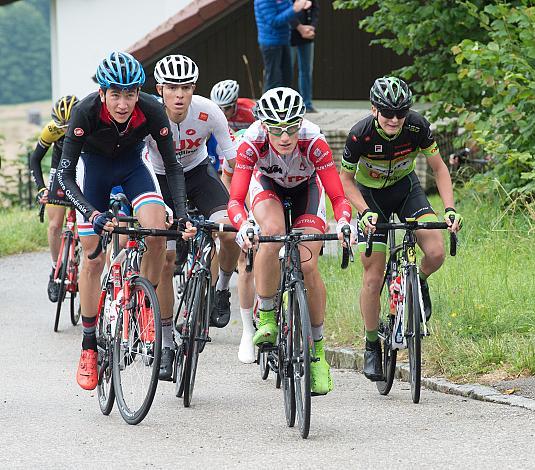 rechts,  Jaka PRIMOZIC, SLO, Sieger OOE Junioren Rundfahrt und Marco Friedrich, AUT.