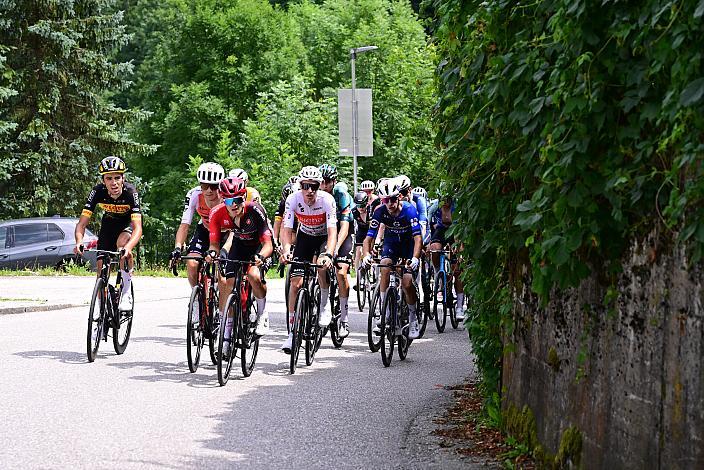 Das Peloton unterwegs in der Region Ybbstal, bei Hollenstein an der Ybbs, Vier Länder Meisterschaft U23,  Austria