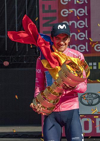 Richard Carapaz (ECU, Movistar Team) Girosieger 2019, Giro d Italia, Radsport, 102. Giro d Italia - 21. Etappe Zeitfahren