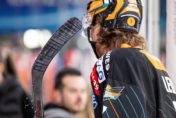 Brian Lebler (Steinbach Black Wings Linz) Steinbach Black Wings Linz vs HCB Südtirol Alperia, Viertelfinale, 6. Runde ICE Hockey League, Linz AG Eisarena 